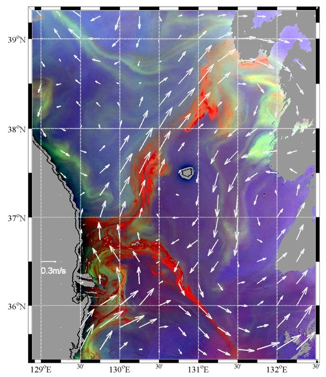 【Photo 1. Red tide analysis conducted by the Cheollian Geostationary Ocean Color Imager】